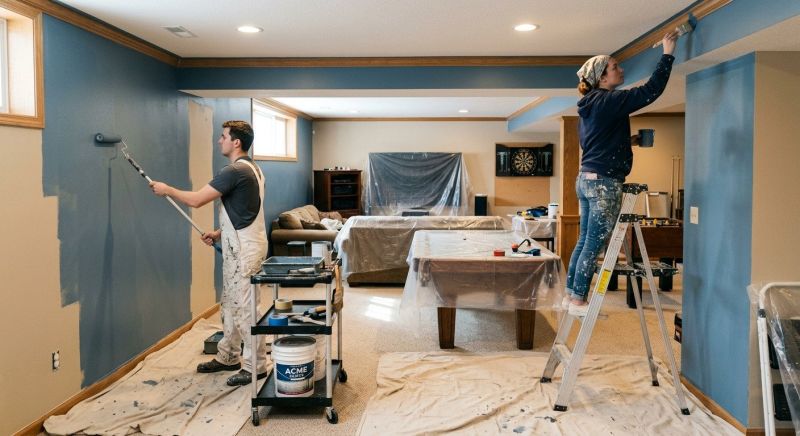 Great Room Painting in Wilmington, NC