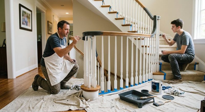 Banister Painting in Kansas City, KS