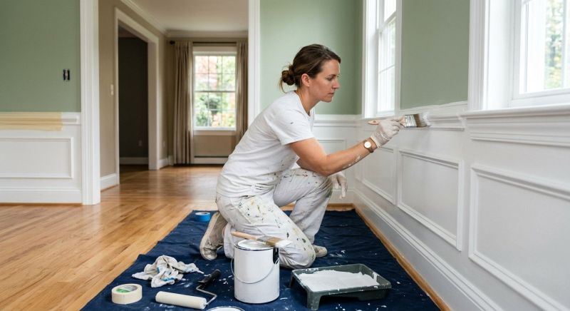 Interior Railing Painting in Wilmington, NC