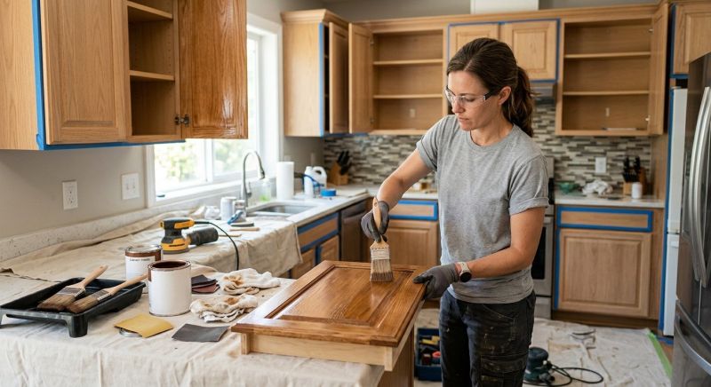 Kitchen Cabinet Staining in Cincinnati, OH