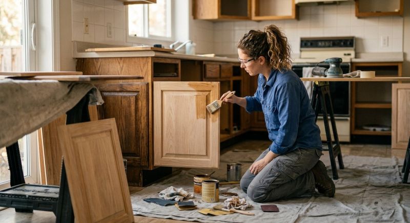 Kitchen Cupboard Refinishing in Kokomo, IN