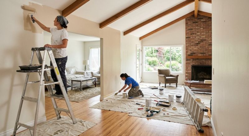 Living Room Painting in Wilmington, NC