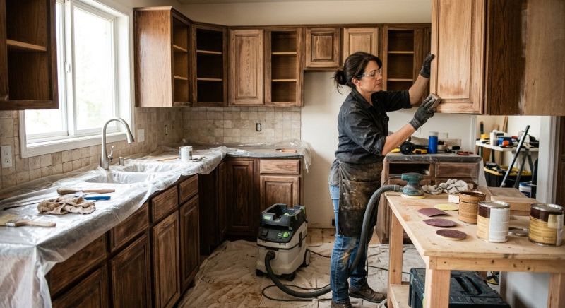 Oak Cabinet Refinishing in Cincinnati, OH
