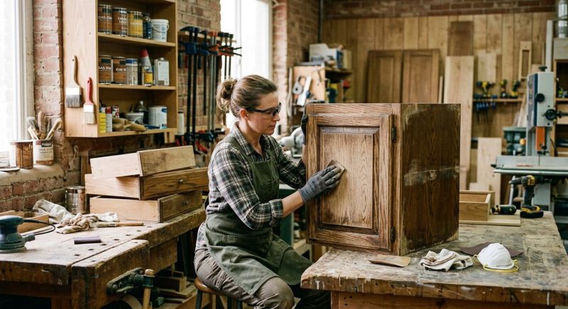 Oak Cabinet Refinishing in Dayton, OH