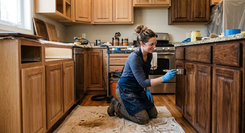 Oak Cabinet Refinishing in Dayton, OH